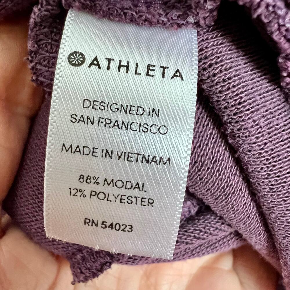 Athleta Serenity Criss Cross Soft Top Long Sleeve Eggplant Purple‎ Size Small - Picture 6 of 8